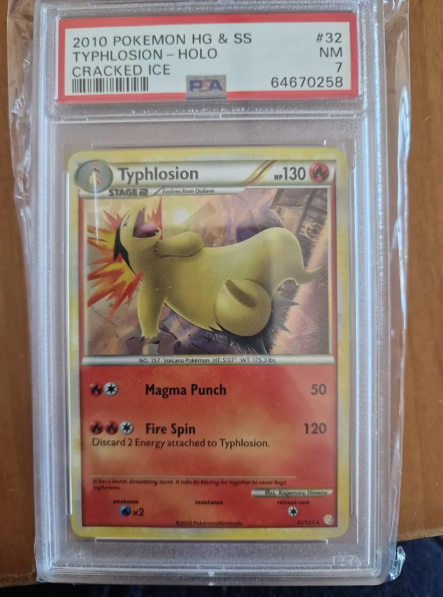 Typhlosion Ice Cracked Holo - PSA 7