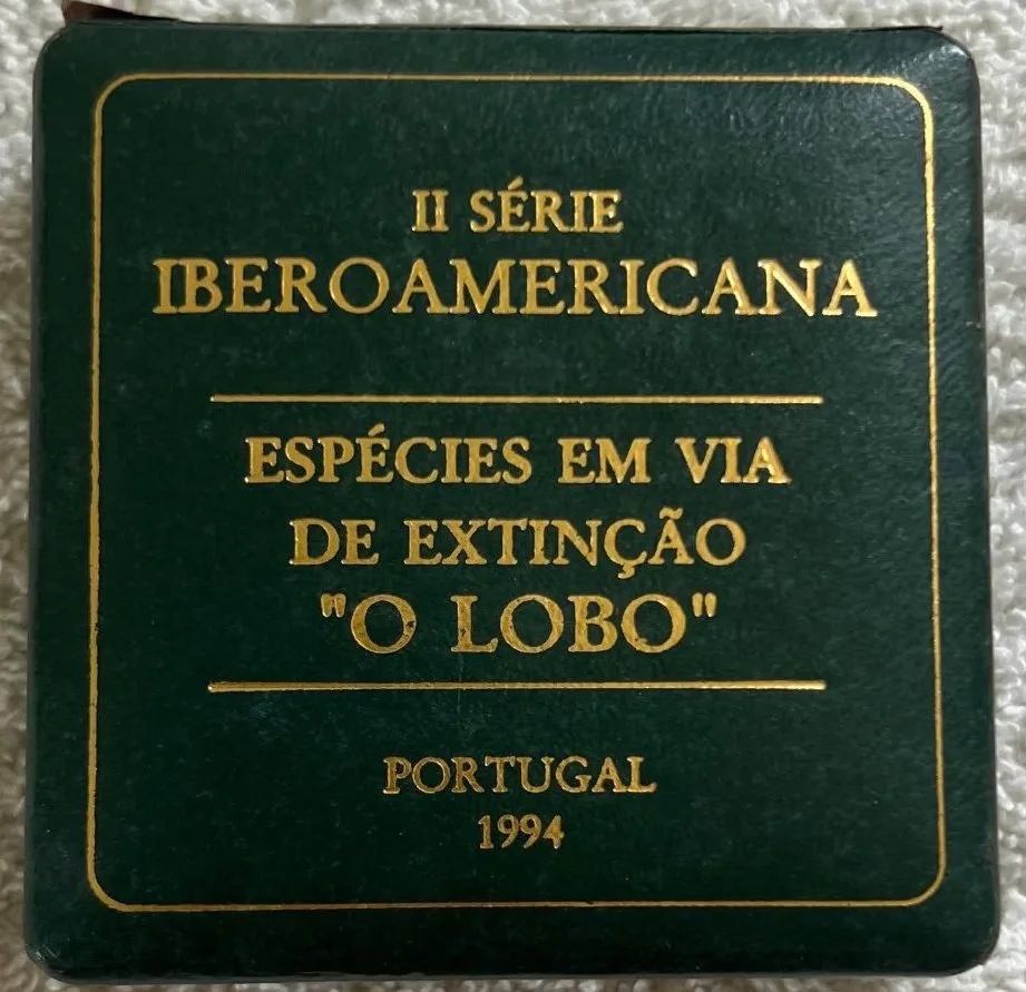 Moeda Comemorativa 1000 Escudos Portugal— Lobo Proof 1994