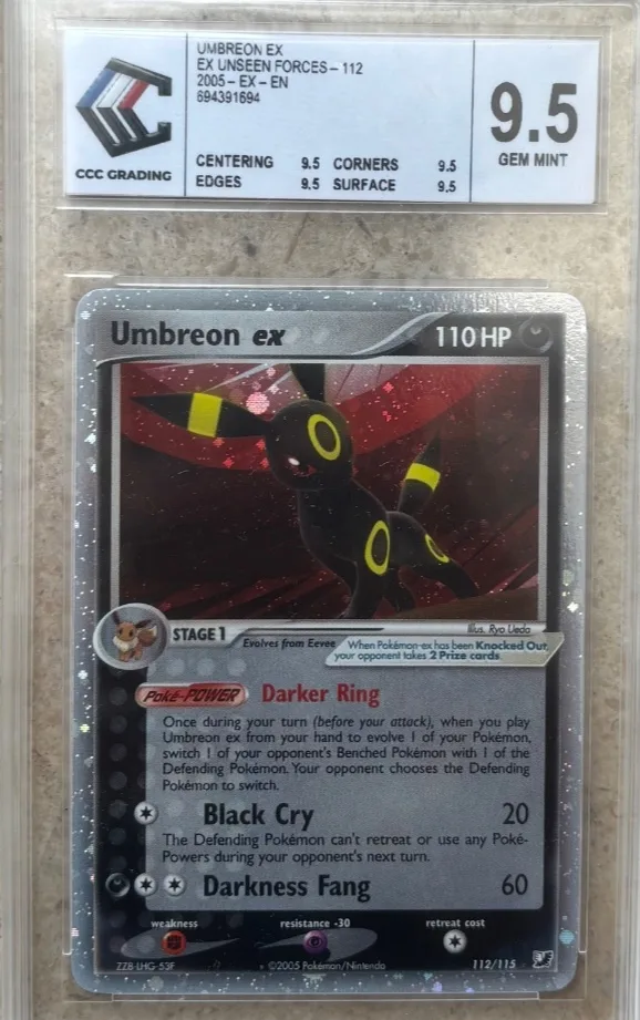 Umbreon ex 112 - unseen forces 9,5