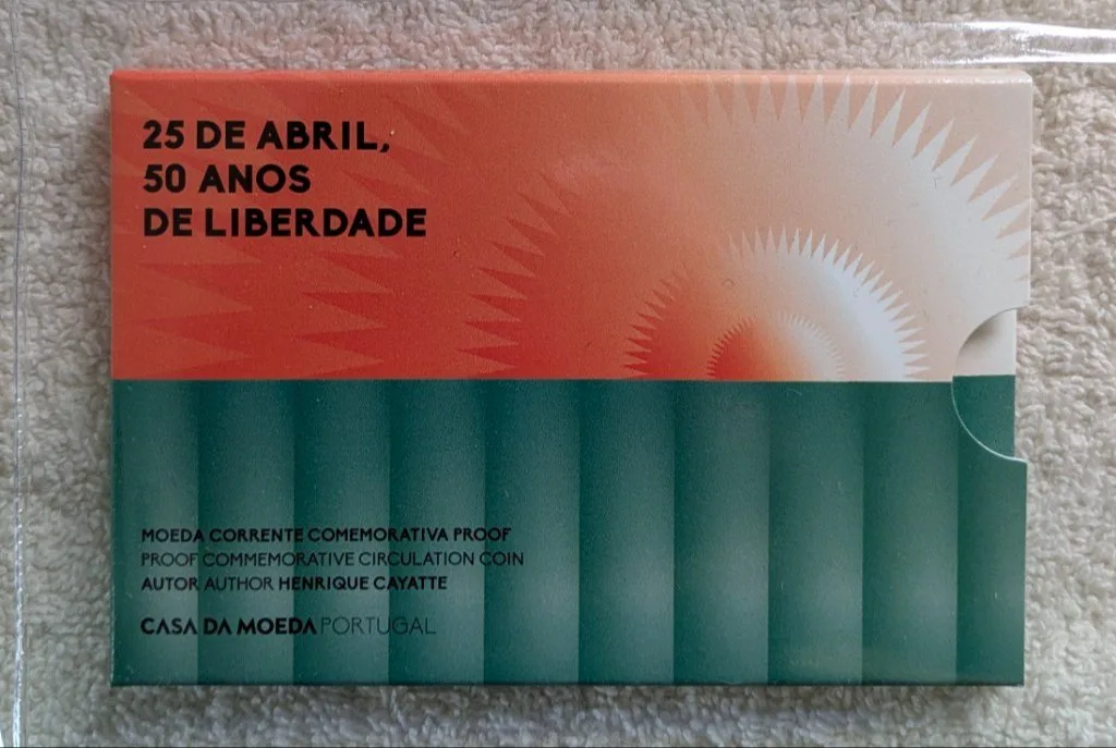 25 de Abril, 50 Anos de Liberdade, Moeda comemorativa 2€ Proof