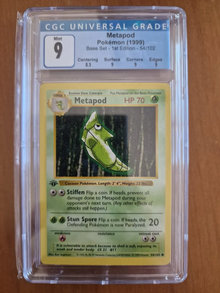 Metapod Base Set 1st Ed - CGC 9