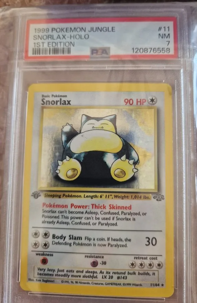 Snorlax Jungle 1st Ed - PSA 7